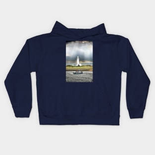 Hampshire Hurst Point Lighthouse, England art Kids Hoodie